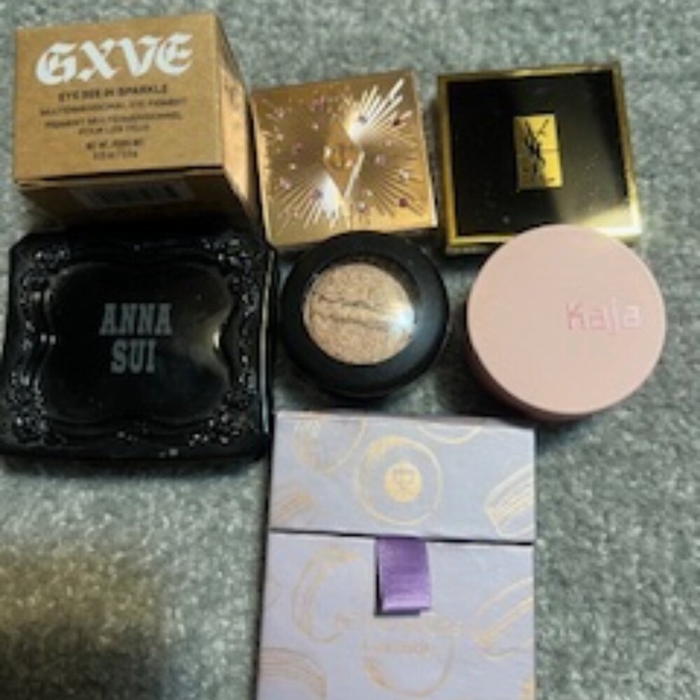 Almost New 7-Piece Luxury Eyeshadow Bundle inc. YSL and Charlotte Tilbury